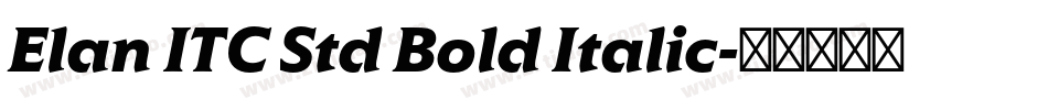 Elan ITC Std Bold Italic字体转换